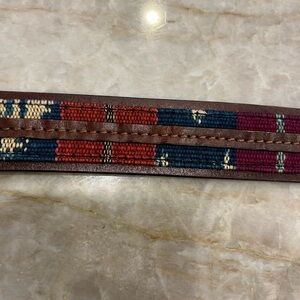 Johnston & Murphy Aztec Colorful Patterned Leather Belt